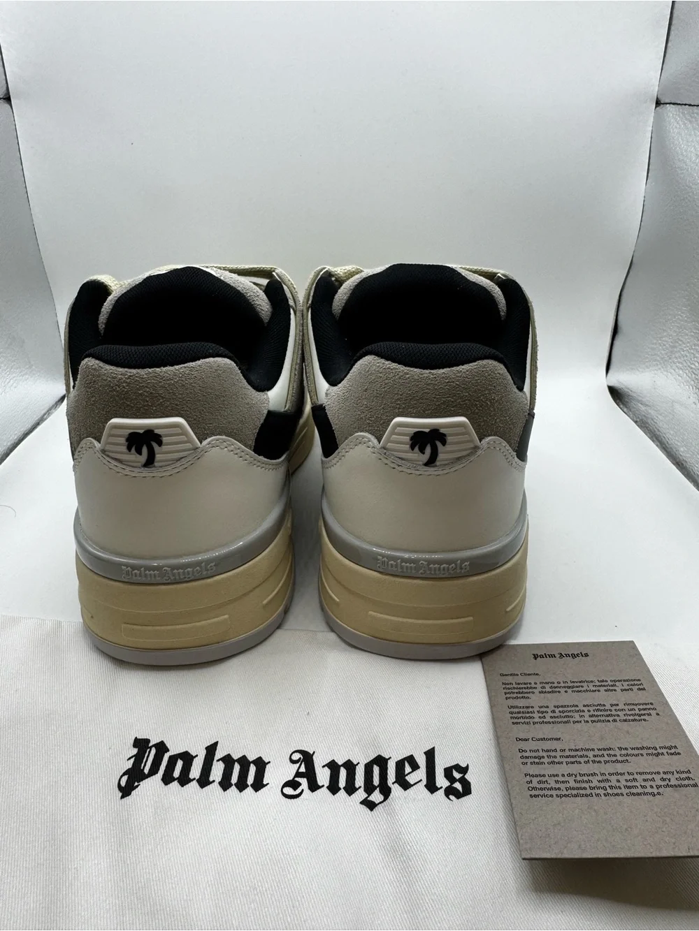 Palm Angels Venice Suede Sneakers White Black EU 40 US 7 BNIB